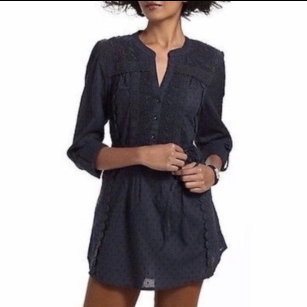 Leifnotes Anthropologie Swiss Dot Tunic Top size 0 as-is